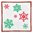 Red & Green Snowflakes Set 410/623g Glas