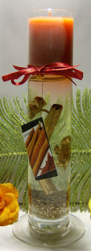 Glasvase mit Zimt und Sternanis 20 cm