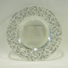 Silver Scroll Kerzenteller 104gr Glas