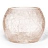 Bowl Crackle Pink Votivkerzenglas